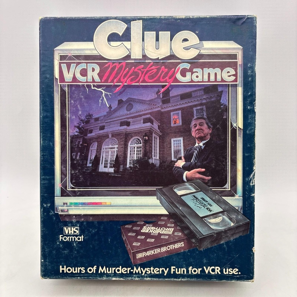 VINTAGE Clue VCR Mystery Game COMPLETE Parker Brothers 1985 Classic Detective